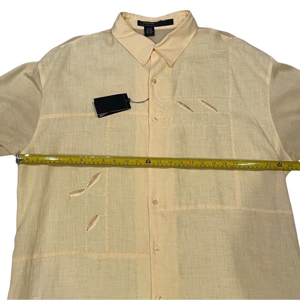 Vintage Pelle Pelle Marc Buchanan Men’s Silk & Linen Shirt 3XL - Picture 6 of 9